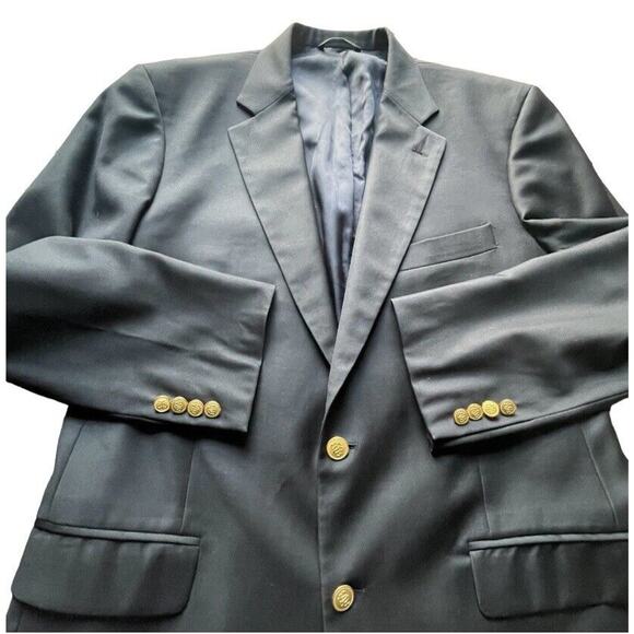 Brooks Brothers Madison x Loro Piana Wool Blazer Jacket USA Gold Black 42L Men